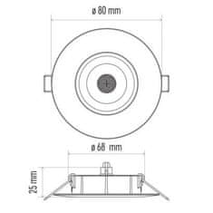 EMOS ZD3222 LED bodové svietidlo SIMMI 8 cm, 5 W, neutrálna biela 1540125570