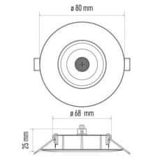 EMOS ZD3221 LED bodové svietidlo SIMMI 8 cm, 5 W, teplá biela 1540125510