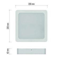 EMOS LED svietidlo RUBIC 22 x 22 cm ZM6452, 24 W, neutrálna biela 1539085243