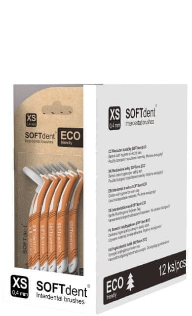 SOFTdent Soft DENT ECO medzizubné kefky zahnuté XS 0,4mm 6ks