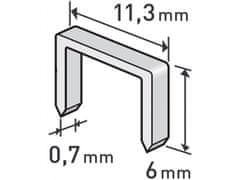 Extol Premium Spony, balenie 1000ks, 6mm, 11,3x0,52x0,70mm