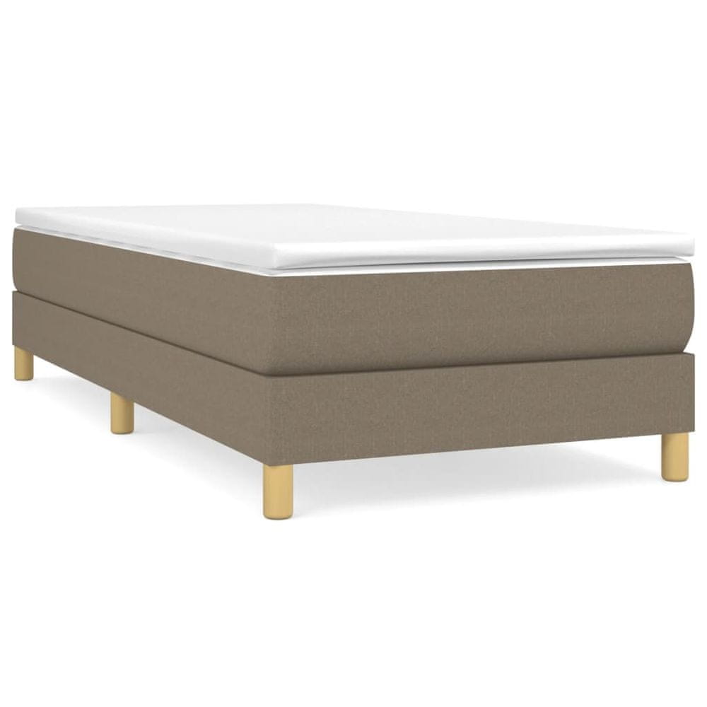 Vidaxl Rám na boxspring posteľ sivohnedý 90x200 cm látka