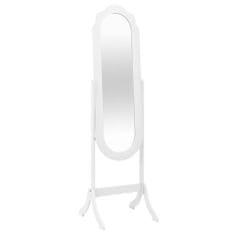 Petromila vidaXL Voľne stojace zrkadlo biele 45,5x47,5x160 cm kompozitné drevo