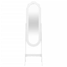 Petromila vidaXL Voľne stojace zrkadlo biele 45,5x47,5x160 cm kompozitné drevo
