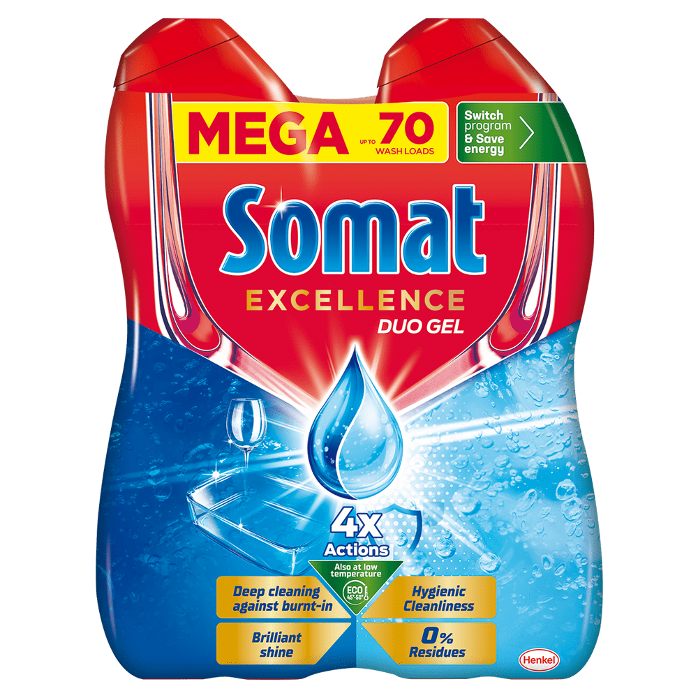 Somat Excellence Duo gél do umývačky pre hygienickú čistotu 70 dávok, 1260 ml