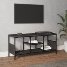 Vidaxl TV skrinka čierna 100x35x45 cm spracované drevo a železo