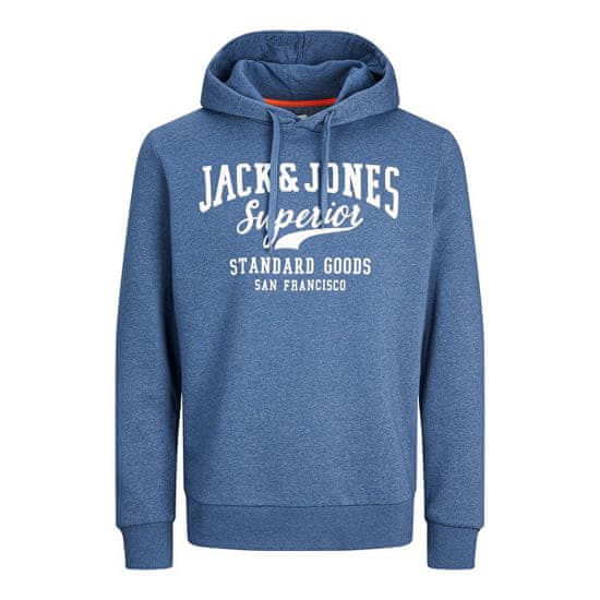 Jack&Jones Plus Pánska mikina JJELOGO Regular Fit 12243540 Ensign Blue