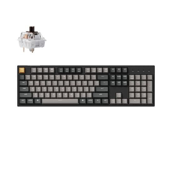 Keychron C2 Pro QMK/VIA Mechanická klávesnica, biele podsvietenie, Keychron K Pro Brown