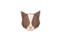 BeWooden drevená brošňa Grey Cat Brooch univerzálna