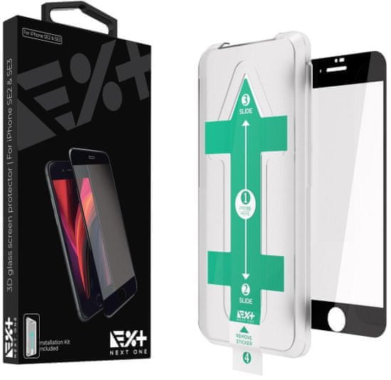 Next One Ochranná fólia 3D Glass Screen Protector iPhone SE2/SE3, IPH-SE-3D