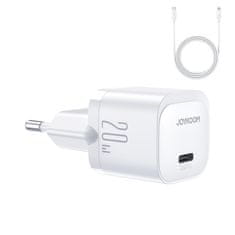 shumee Mini USB-C 20W PD nabíjačka s káblom pre iPhone Lightning, biela