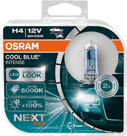 Osram OSRAM H4 cool blue INTENSE Next Gen 64193CBN-HCB 60 / 55W 12V duobox