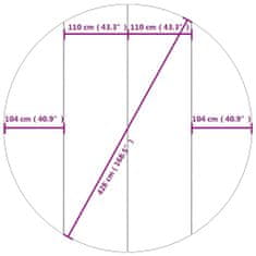 Vidaxl Podložka pod bazén svetlosivá Ø428 cm polyesterová geotextília