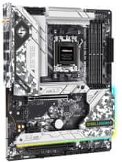 ASRock X670E Steel Legend / AMD X670 / AM5 / 4x DDR5 / 4x M.2 / HDMI / DP / USB-C / WiFi / ATX