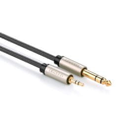 shumee Kábel audio adaptér kábel TRS mini jack 3,5 mm - jack 6,35 mm 1 m sivý