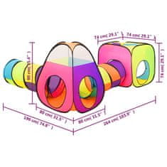 Vidaxl Detský stan na hranie viacfarebný 190x264x90 cm
