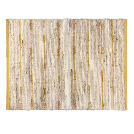 Dekorstyle Dekoratívny jutový koberec Yellow Stripe 60x90 cm