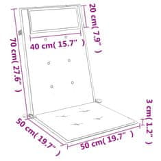 Vidaxl Podušky na stoličky s vysokým operadlom 2 ks sivohnedé látka