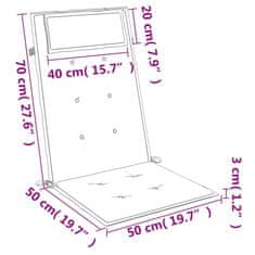 Vidaxl Podušky na stoličky s vysokým operadlom 4 ks sivé látka