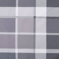 Vidaxl Podložka na paletovú taburetku, sivá, kockovaná, látka