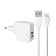 LDNIO LDNIO A2203 2USB sieťová nabíjačka + Lightning kábel