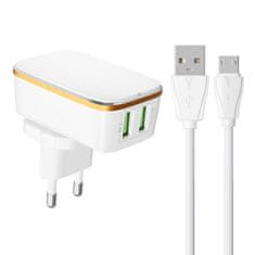 LDNIO LDNIO A2204 2USB sieťová nabíjačka + Micro USB kábel