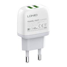 LDNIO LDNIO A2219 2USB sieťová nabíjačka + kábel USB-C