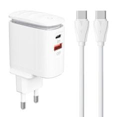 LDNIO Sieťová nabíjačka USB LDNIO A2423C, USB-C + USB-C - kábel USB-C