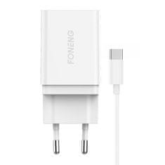 Foneng Sieťová nabíjačka Foneng K300, 1x USB + kábel USB na USB-C