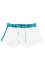 Cornette Pánske boxerky High emotion white-turq, biela, XXL