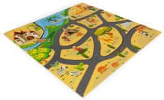 EcoToys Penová podložka Puzzle safari 93x93 cm farebná