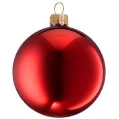 Decor By Glassor Vianočná banka červená lesk (Veľkosť: 8)