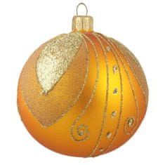 Decor By Glassor Vianočná banka zlatá dekor (Veľkosť: 10)