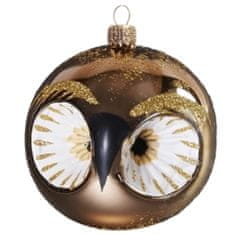 Decor By Glassor Vianočná ozdoba – sova hnedá