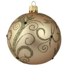 Decor By Glassor Vianočná guľa zlatá dekor (Veľkosť: 8)