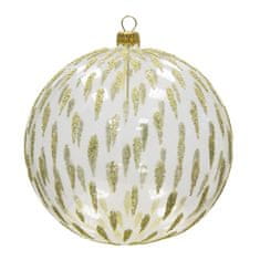 Decor By Glassor Vianočná ozdoba s dekorom zlatých kvapiek (Veľkosť: 8)