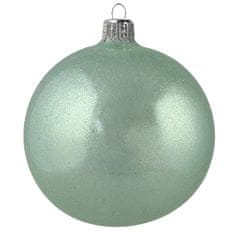 Decor By Glassor Vianočná sklenená guľa mentolová