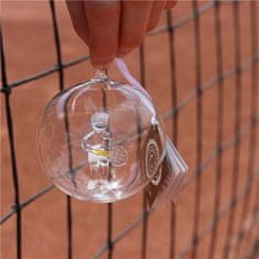 Decor By Glassor Sklenená guľa priehľadná tenista