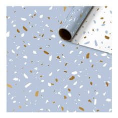 Decor By Glassor Baliaci papier v role – pastelovo modrý s konfetami