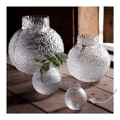 Decor By Glassor Sklenená váza číra s hrubou štruktúrou