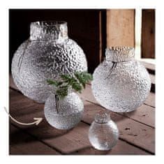 Decor By Glassor  Číra sklenená váza s hrubou štruktúrou