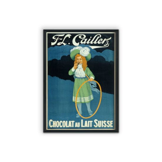 Vintage Posteria Plagát Čokoláda au Lait Suisse A1 - 59,4x84,1 cm