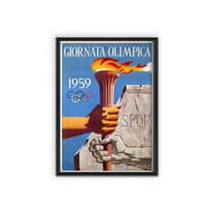 Vintage Posteria Poster Poster Giornata Olimpica A4 - 21x29,7 cm