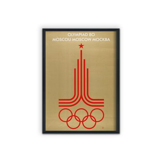 Vintage Posteria Plagát Plagát pre olympijské hry v Moskve A1 - 59,4x84,1 cm