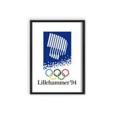 Vintage Posteria Poster Poster Zimné olympijské hry v Lillehammeri A4 - 21x29,7 cm