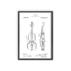 Vintage Posteria Poster na stenu Poster na stenu Patent na husle Ashley A1 - 59,4x84,1 cm