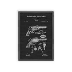 Vintage Posteria Poster Poster Zbraň Patent strelná zbraň Starr A3 - 29,7x42 cm