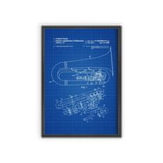 Vintage Posteria Plagát Plagát Americký patent Shulder Marching Tube A1 - 59,4x84,1 cm