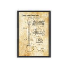 Vintage Posteria Poster Poster Patent na gitaru McCarty A1 - 59,4x84,1 cm