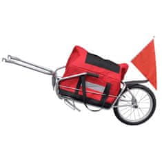 Vidaxl Nákladný vozík za bicykel s jednými kolesom a úložnou taškou